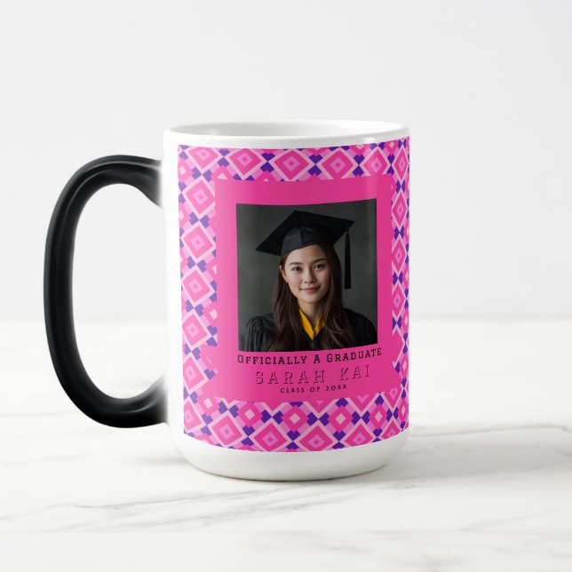 Trendy Square Print Gift For Him Grad Verwandlungstasse (Links)