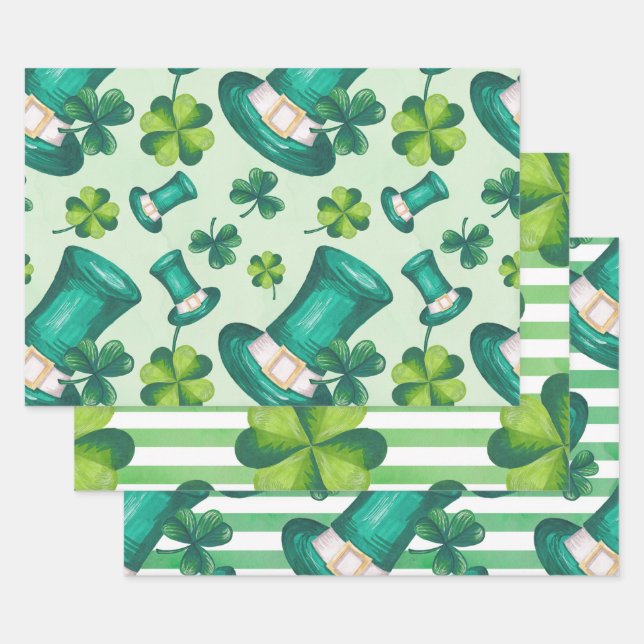Trendy St. Patrick's Day Geschenkpapier Set (Set)