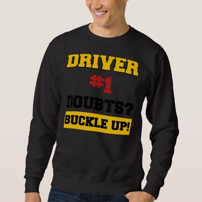 Trendy Statement Racer Driving Racing Car Driver Sweatshirt (Vorderseite)