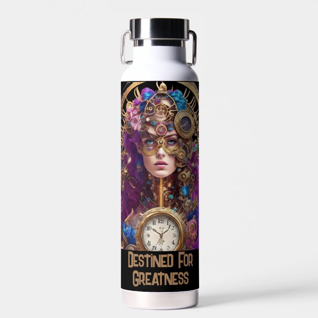 Trendy Steampunk Water Flasche (Vorne)
