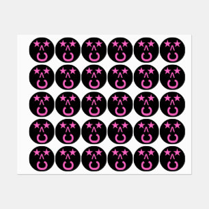 Trendy Stickers in Schwarz Etiketten