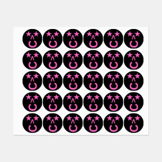 Trendy Stickers in Schwarz Etiketten