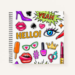 "Trendy Stickers Notebook Notizbuch