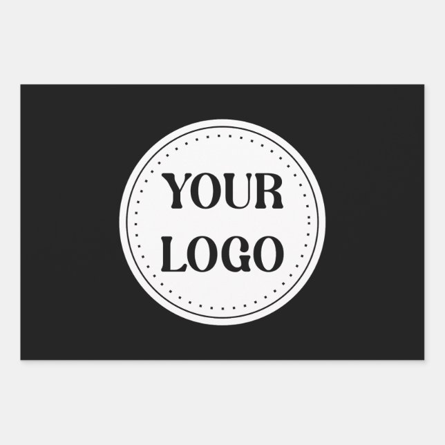 Trendy stilvoll und elegant mit Markenzeichen Geschenkpapier Set (Vorderseite)