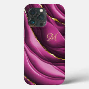 Trendy Stone Stylish Aqua Lila Gold Case-Mate iPhone Hülle