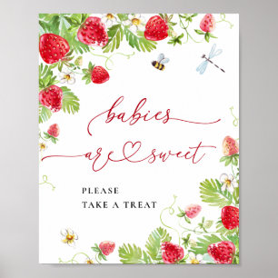 Trendy Strawberry Babies sind eine Sweet Baby Dusc Poster