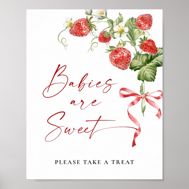 Trendy Strawberry Babies sind eine Sweet Baby Dusc Poster (Vorne)