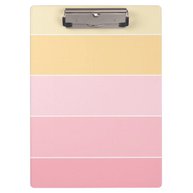 Trendy Striped Elegant Modernes Template Pastel Klemmbrett (Vorderseite)