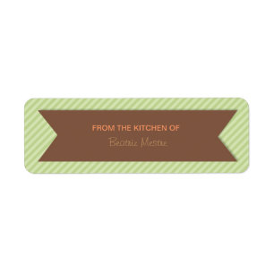 Trendy Stripes Personalisiert Kitchen Labels