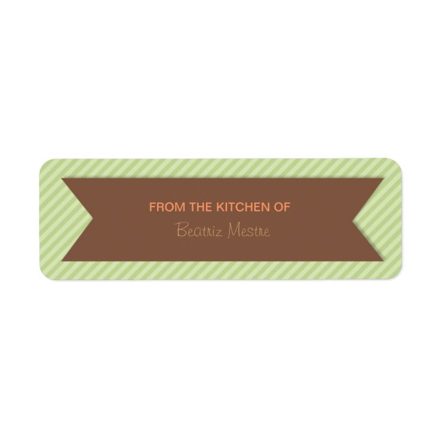 Trendy Stripes Personalisiert Kitchen Labels (Vorne)