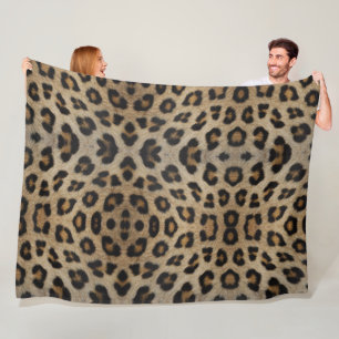 Trendy stylische Leopardenpelzmuster Fleecedecke