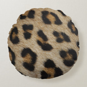 Trendy stylische Leopardenpelzmuster Rundes Kissen