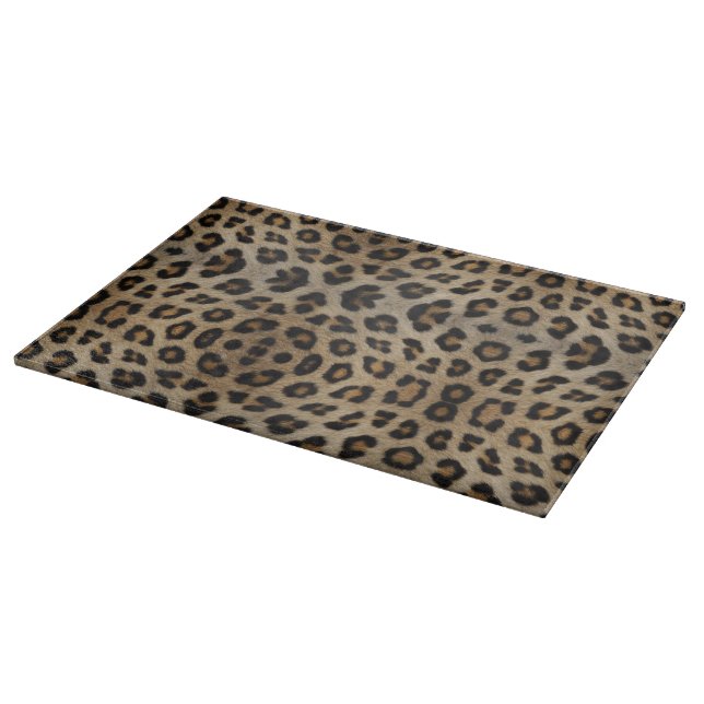 Trendy stylische Leopardenpelzmuster Schneidebrett (Ecke)