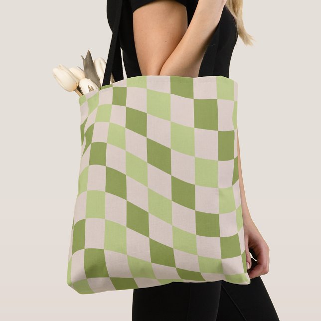 Trendy Stylisches Retro Green Checkered Pattern (Von Creator hochgeladen)