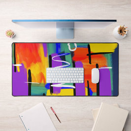Trendy Stylish Abstrakte Kunstwerk Rainbow Schreibtischunterlage