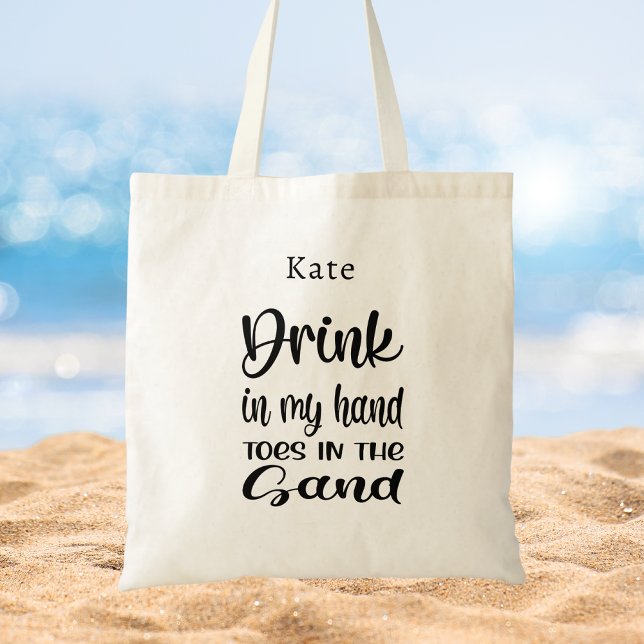 Trendy Stylish Black & White Modern Weekend Vibes Tragetasche (Von Creator hochgeladen)