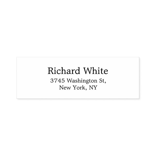 Trendy Stylish Black & White Schlicht Elegante Mod Permastempel (Design)