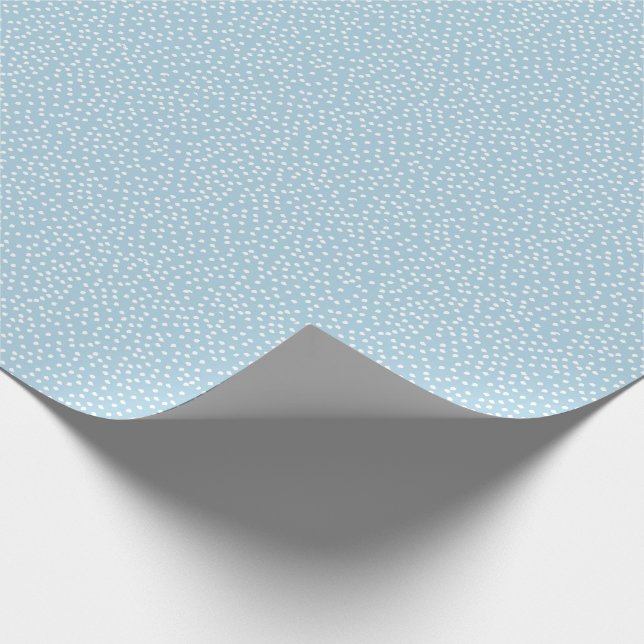 Trendy Stylish Boy Light Blue Polka Dot Geschenkpapier (Ecke)
