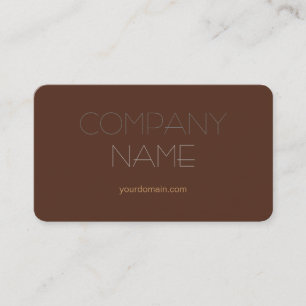 Trendy Stylish Brown Company Name Visitenkarte