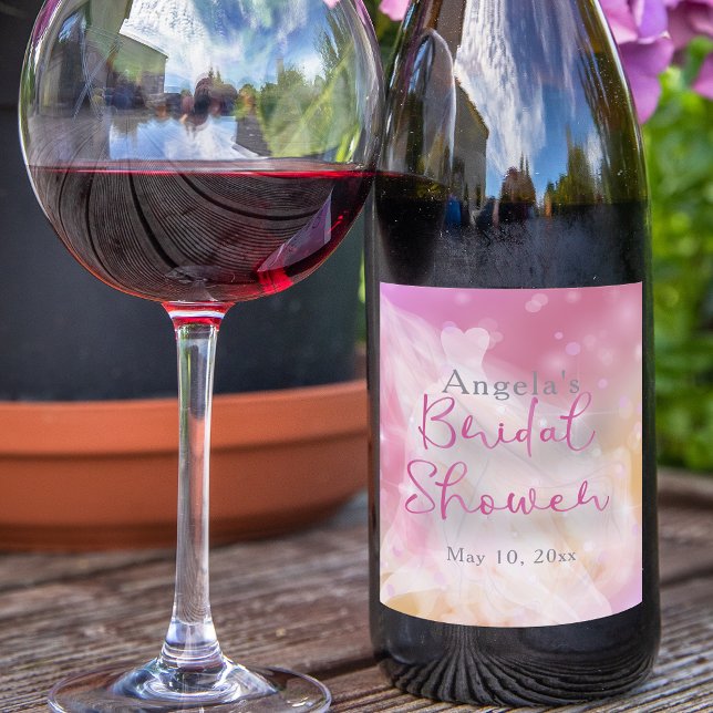 Trendy Stylish Chic Funkelnd Gown Brautparty Weinetikett (Von Creator hochgeladen)