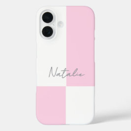 Trendy Stylish Color Block Chic Personalisiert iPhone 16 Hülle