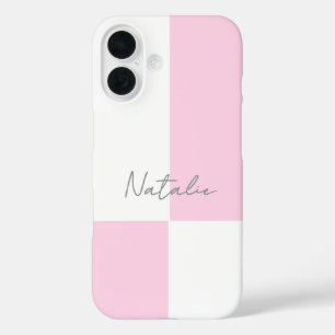 Trendy Stylish Color Block Chic Personalisiert iPhone 16 Hülle