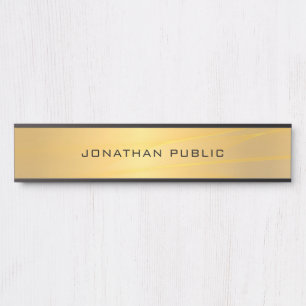 Trendy Stylish Glam Gold Moderne einfache Vorlage Türschild