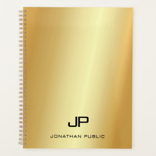 Trendy Stylish Imitate Gold Moderner Mit Monogramm Planer