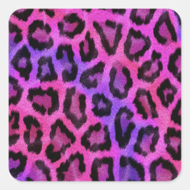 Trendy Stylish Leopard Pattern Quadratischer Aufkleber