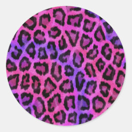 Trendy Stylish Leopard Pattern Runder Aufkleber