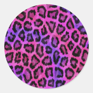 Trendy Stylish Leopard Pattern Runder Aufkleber