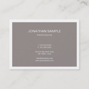 Trendy Stylish Minimalistisches Design Braun Schli Visitenkarte