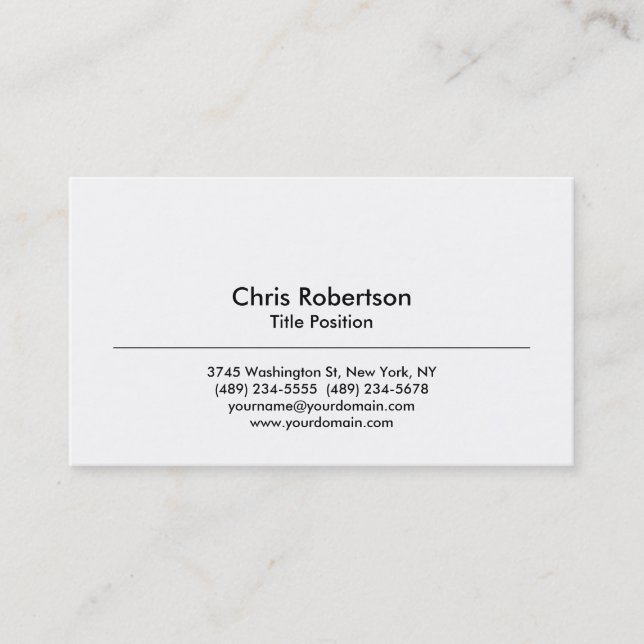 Trendy Stylish Modern Charming Business Card Visitenkarte (Vorderseite)