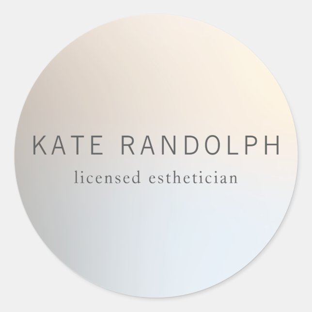 Trendy Stylish modern Minimalistisch Luminity Silv Runder Aufkleber (Vorderseite)