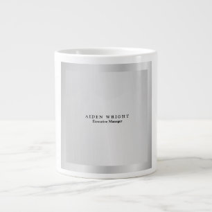 Trendy Stylish Modern Minimalistisch Silver Gray Jumbo-Tasse