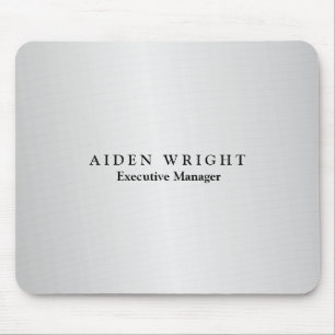 Trendy Stylish Modern Minimalistisch Silver Gray Mousepad