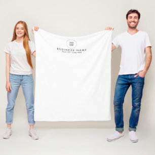 Trendy Stylish Modern Simple Business Company Logo Fleecedecke
