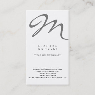 Trendy Stylish Monogram Standard Business Card Visitenkarte