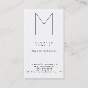 Trendy Stylish Monogram Standard Business Card Visitenkarte