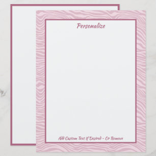 Trendy Stylish Pink Zebra Waves Personalisiert