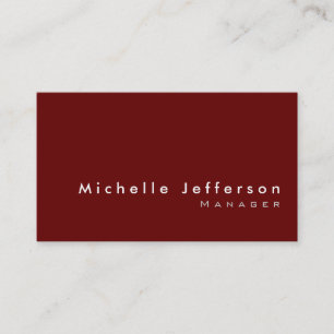 Trendy Stylish Red Chic Business Card Visitenkarte