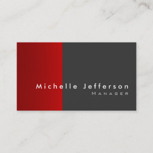 Trendy Stylish Red Gray Striping Business Card Visitenkarte