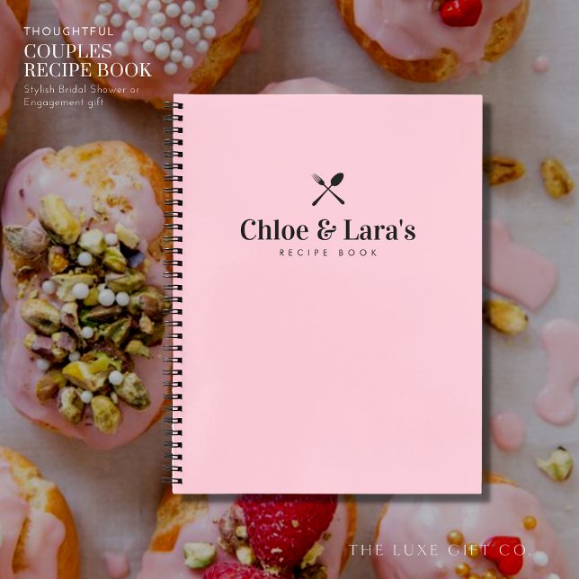 Trendy Stylish rosa Blank Custom Recipe Notizbuch (Von Creator hochgeladen)