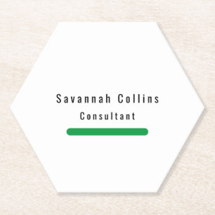 Trendy Stylish Simple Schlicht Green Minimalistisc Untersetzer