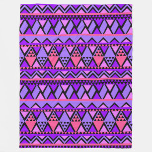 Trendy Stylish Tribal Geometric Pattern Fleecedecke