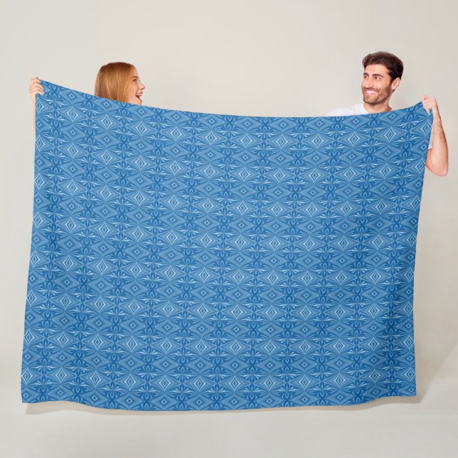 Trendy Stylish Unique Blue Pattern Fleecedecke (Beispiel)