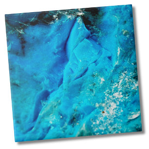 Trendy Stylish Vibrann Aqua Blue Mineral Stone Fliese