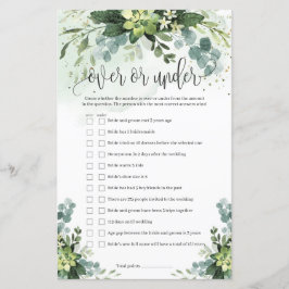 Trendy succulent grüne boho über oder unter Spiel