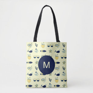 Trendy Summer Symbols Mustermonogramm