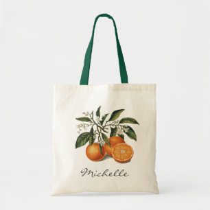 Trendy Summer Tropical Watercolor Citrus Orange Tragetasche